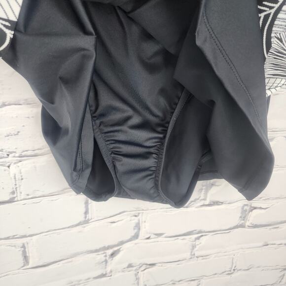 Azul by Maxine of Hollywood Leaf Swim Dress Womens 12 Tropical cruise  vacation - Picture 9 of 12